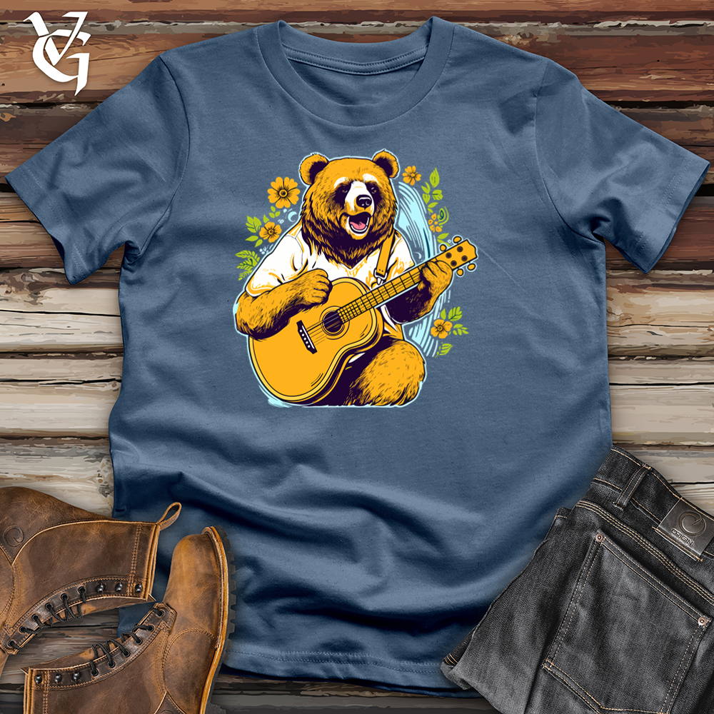 Viking Goods Aloha Strummer Bear Cotton Tee Steel Blue / L