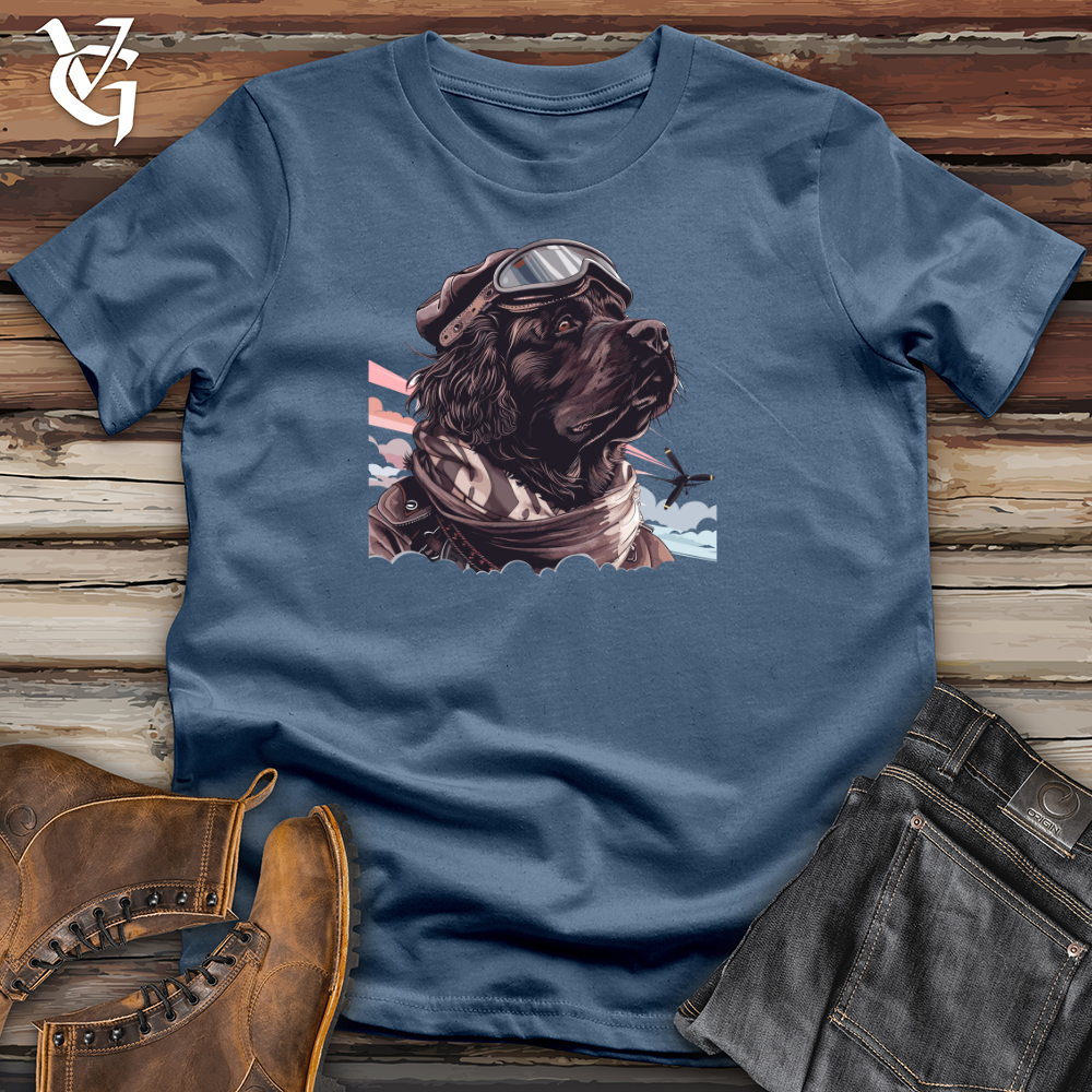 Viking Goods Aviator Newfoundland Flight Cotton Tee Steel Blue / L