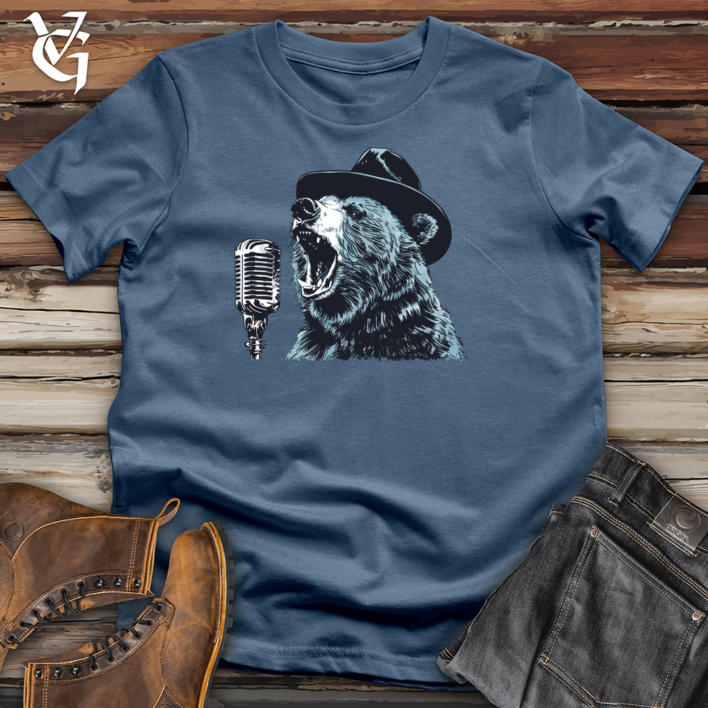 Viking Goods Blues Bear Serenade Cotton Tee Steel Blue / L
