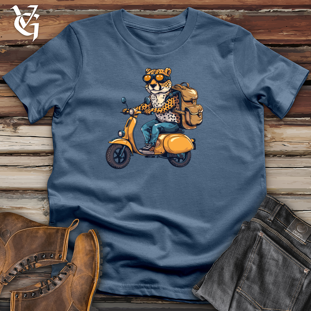 Viking Goods Cheetah Courier Dash Cotton Tee Steel Blue / L