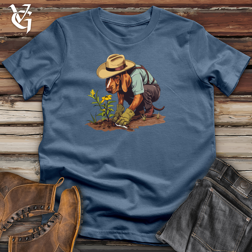 Viking Goods Dog Gardener Growth Cotton Tee Steel Blue / L