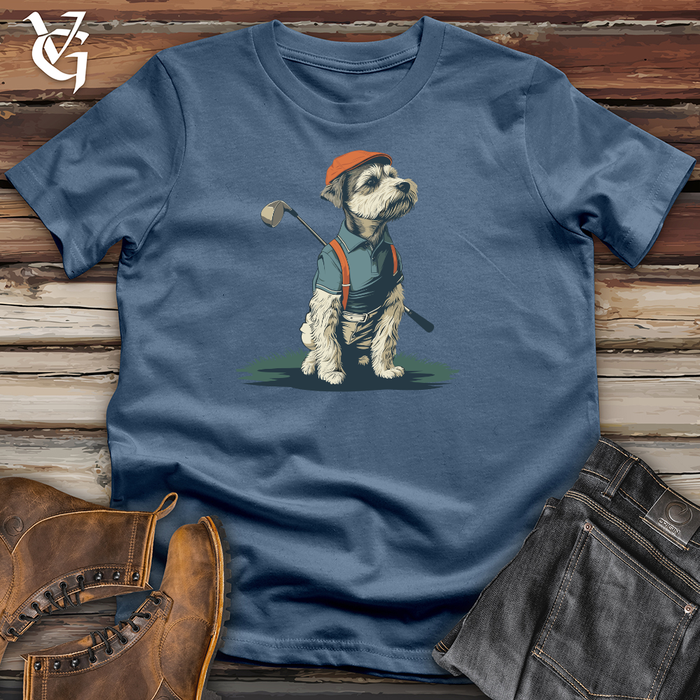 Viking Goods Dog Golf Ace Cotton Tee Steel Blue / L