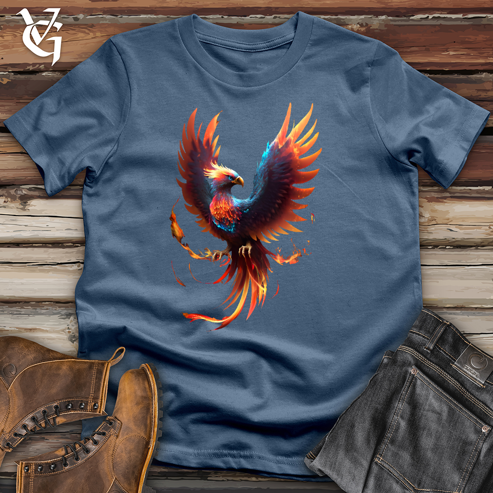 Viking Goods Fire Bird Cotton Tee Steel Blue / L