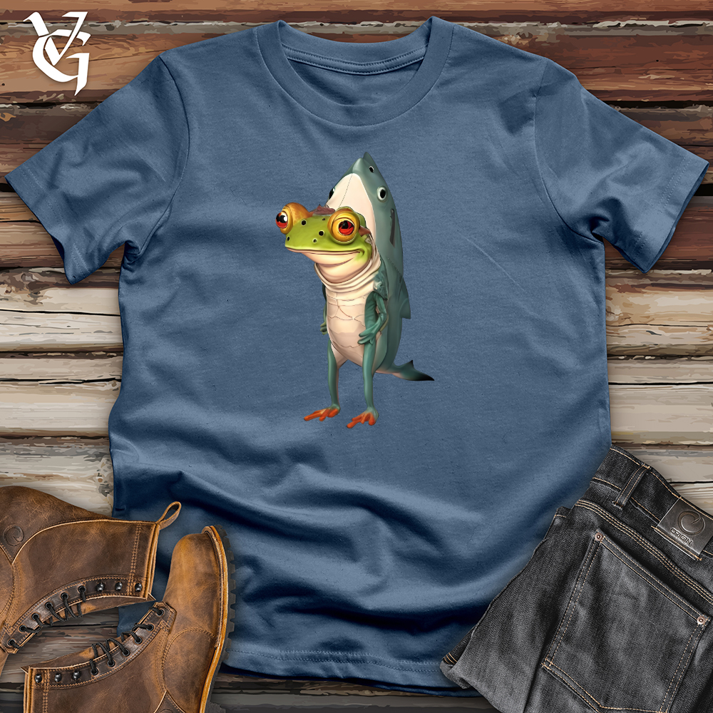 Viking Goods Frog Shark Cotton Tee Steel Blue / L