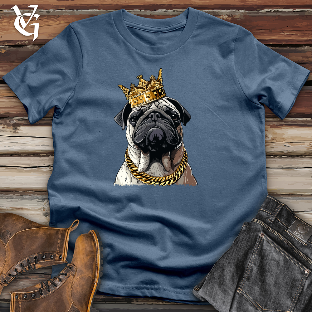 Viking Goods Gangster Pug Cotton Tee Steel Blue / L