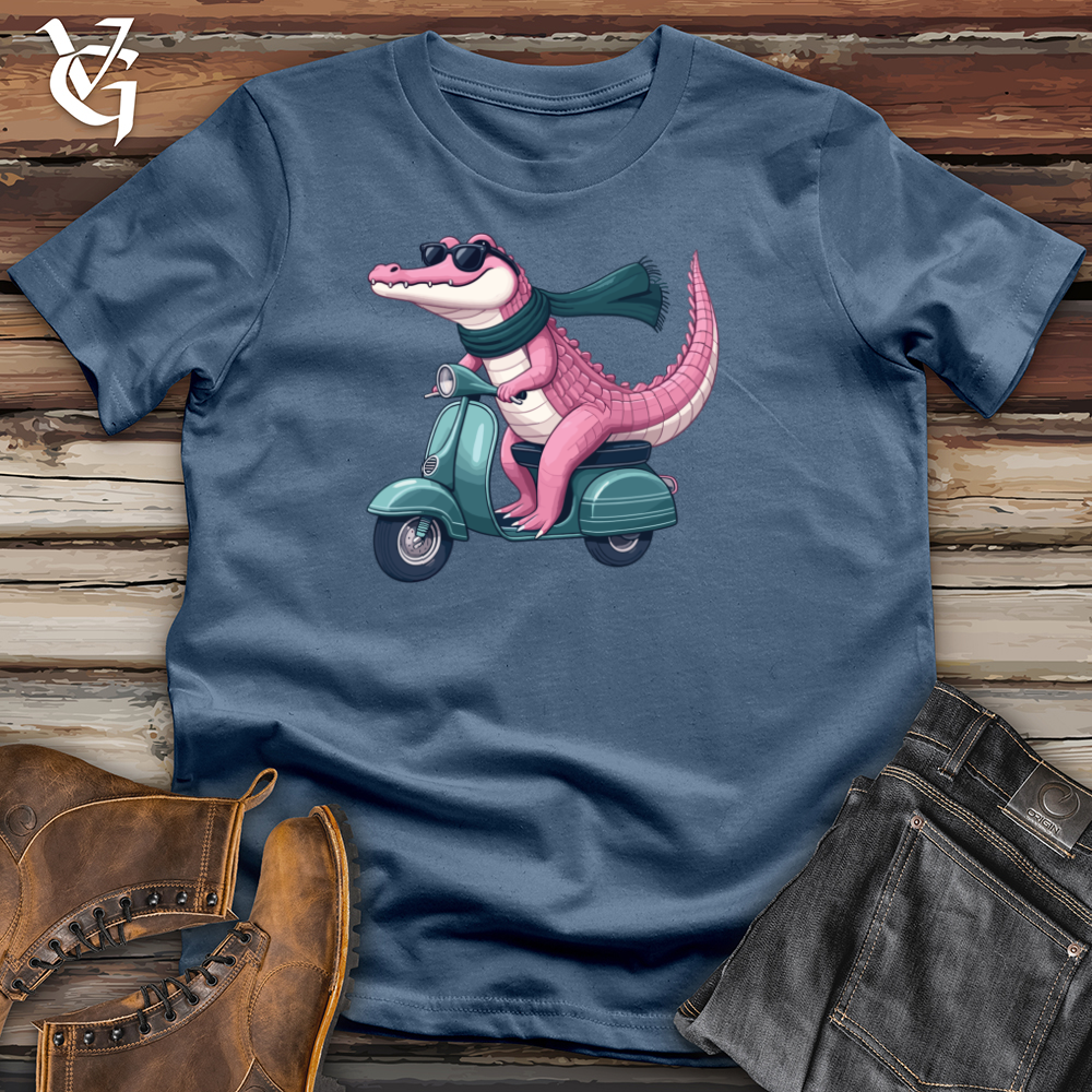 Viking Goods Gator Scoot Cotton Tee Steel Blue / L