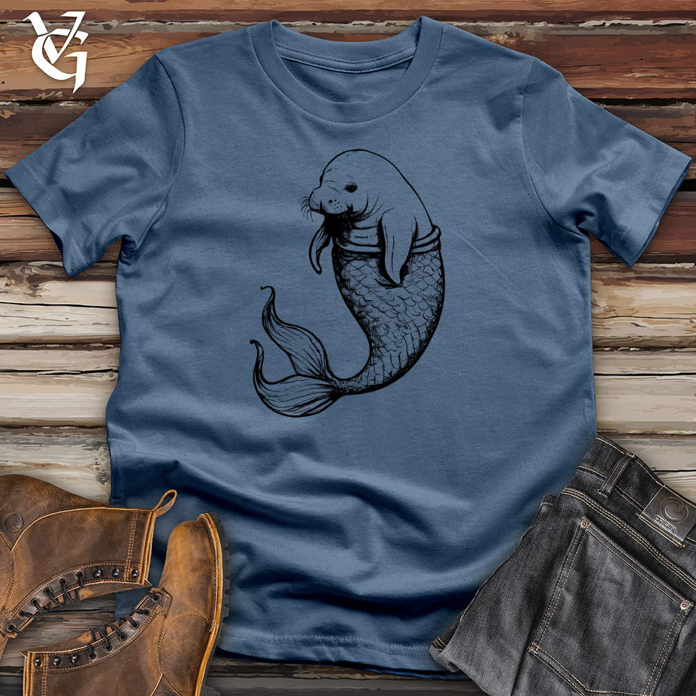 Viking Goods Manatee Mermaid Cotton Tee Rust / L