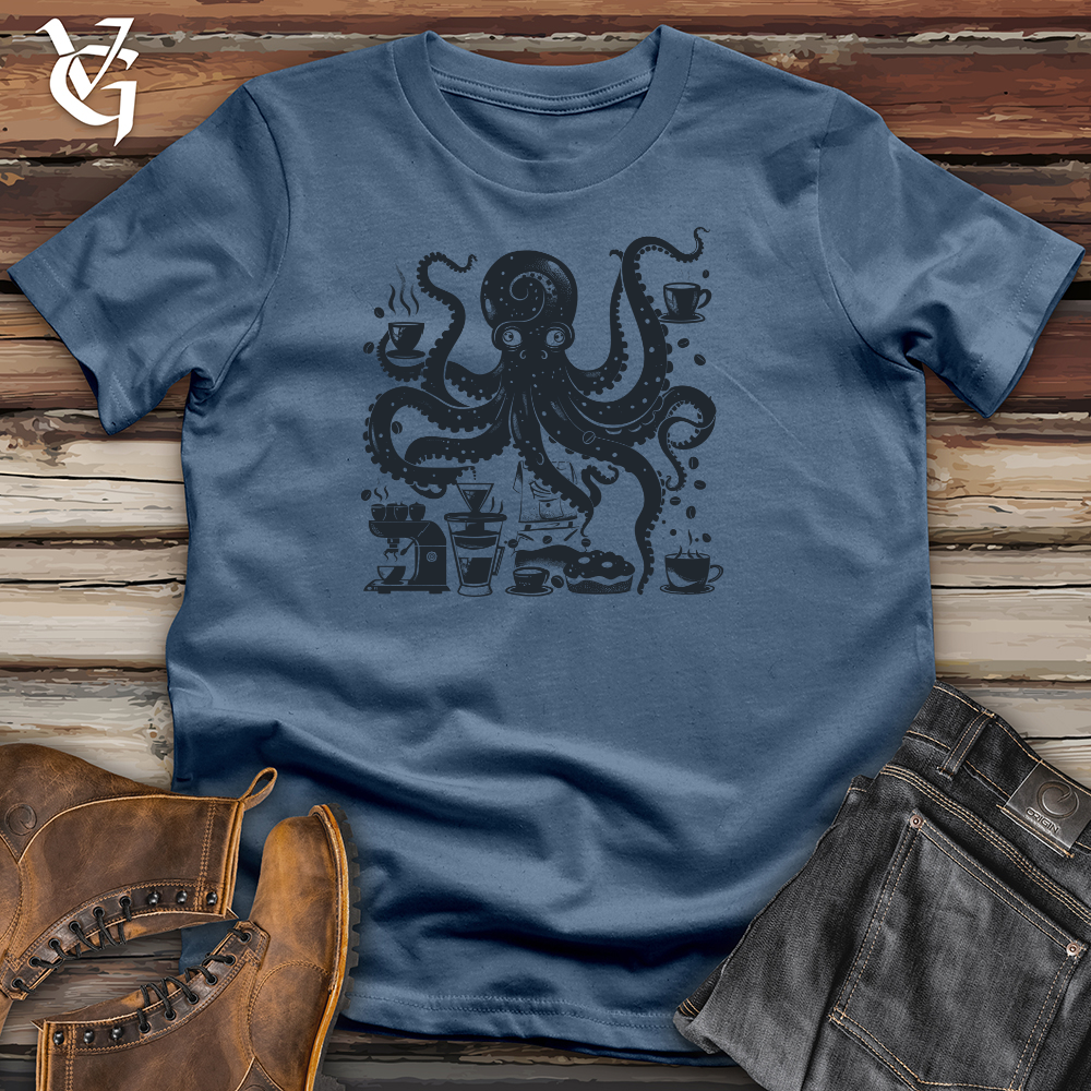 Viking Goods Octopus Barista Brew Cotton Tee Ash / L
