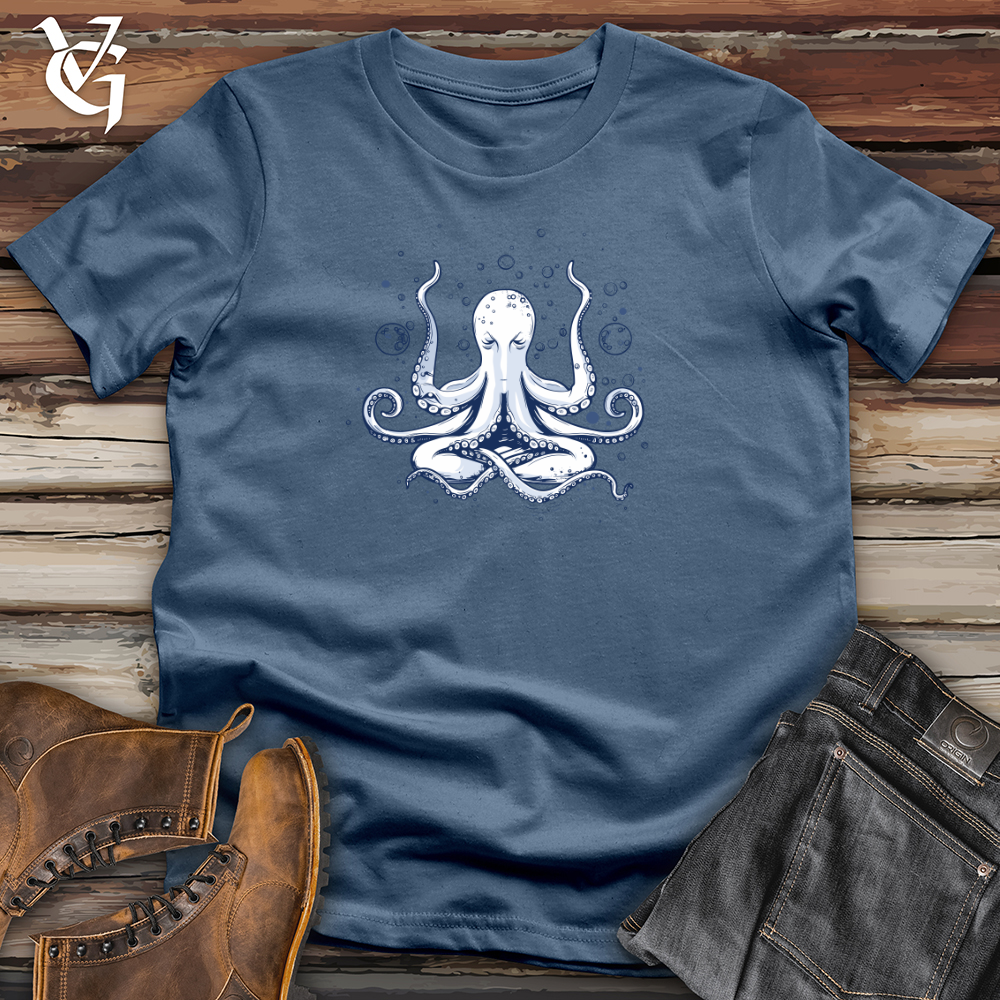 Viking Goods Octopus Bubble Meditation Cotton Tee Steel Blue / L