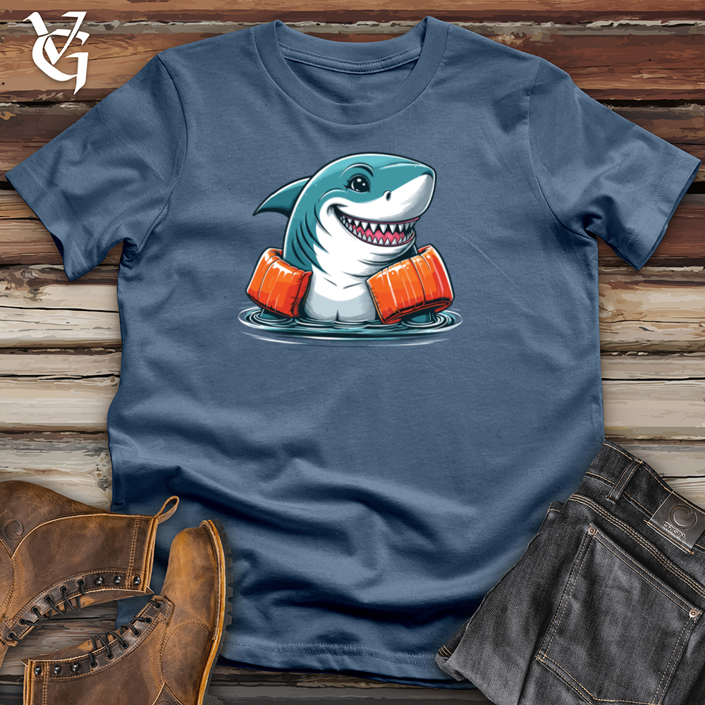 Viking Goods Shark Floaties Cotton Tee Steel Blue / L