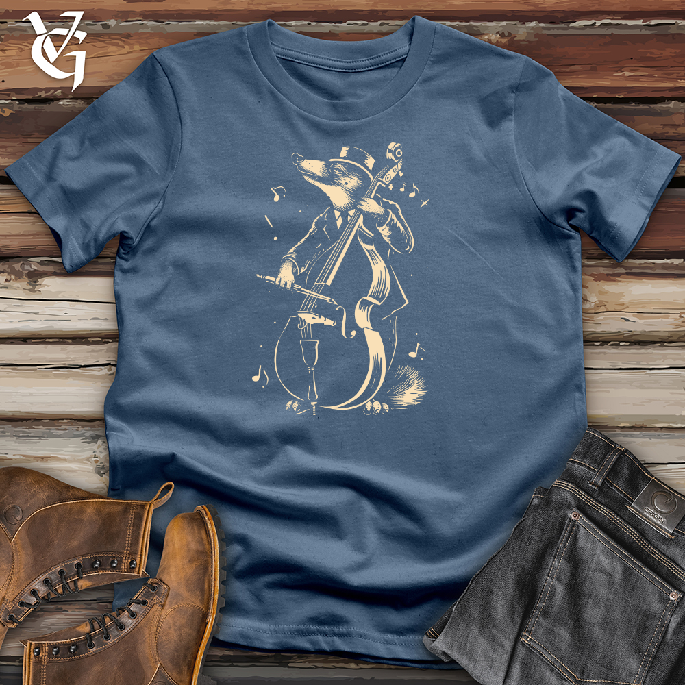 Viking Goods Swingin' Skunk Serenade Cotton Tee Steel Blue / L