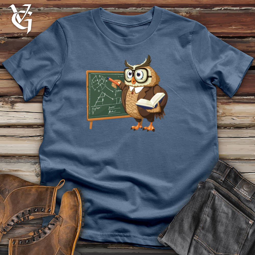 Viking Goods Wise Owl Educator Cotton Tee Steel Blue / L