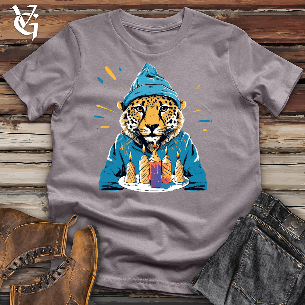 Viking Goods Birthday Cheetah Cotton Tee Storm / L