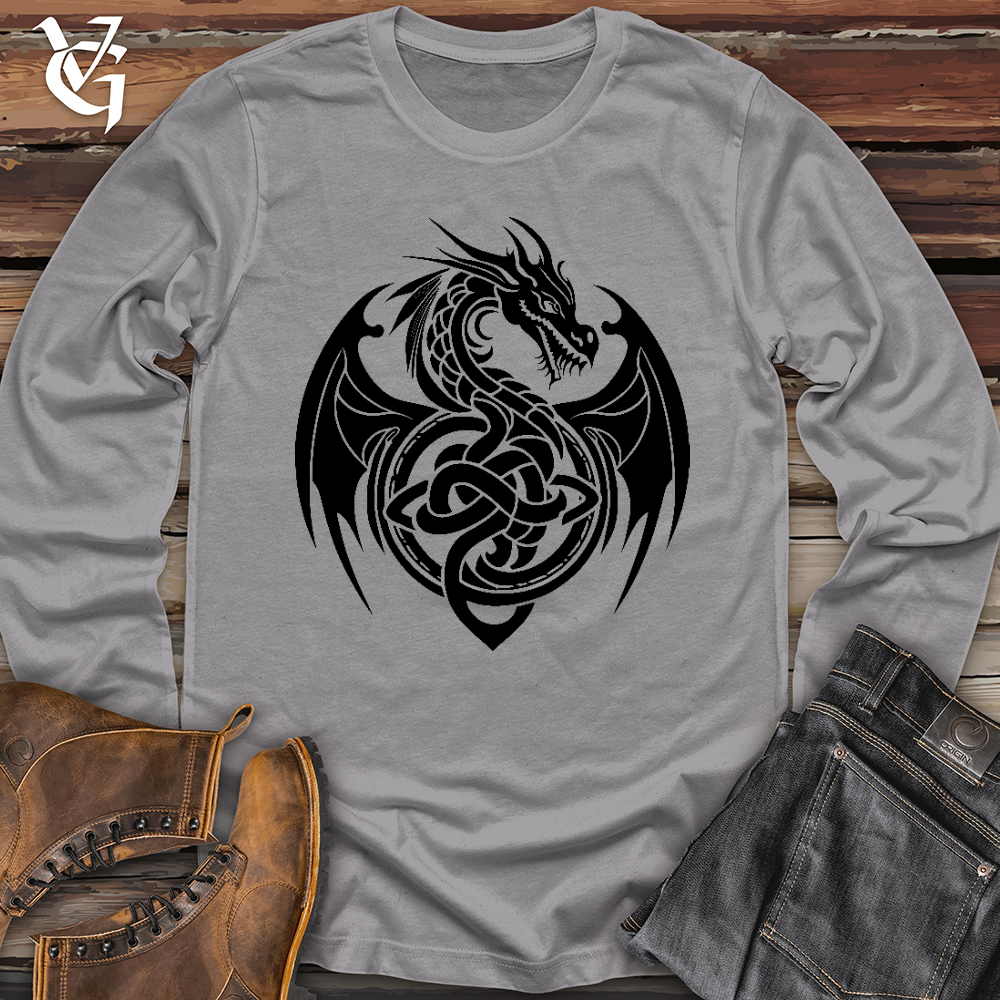 Viking Goods Celtic Rust Dragon Long Sleeve Storm / L