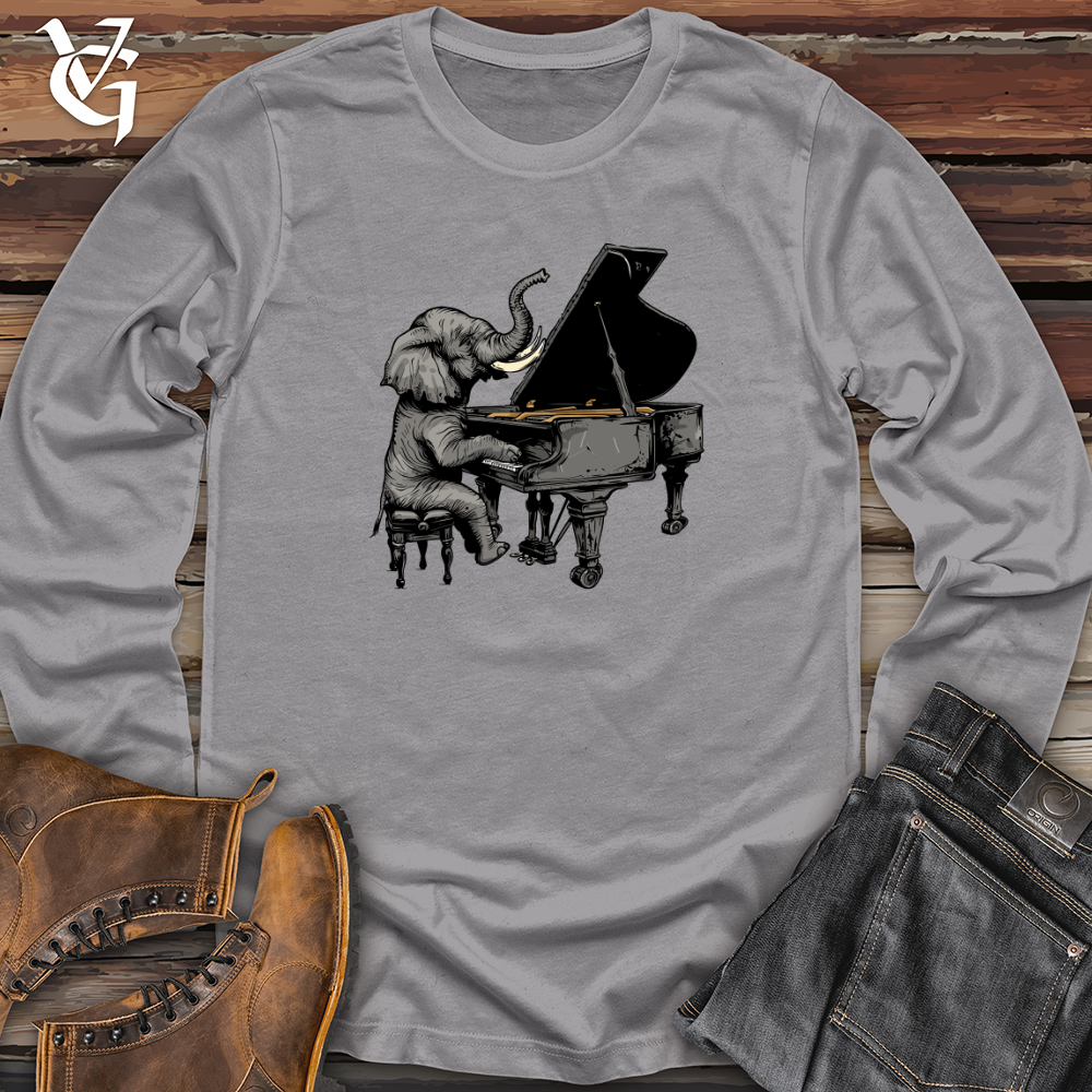 Viking Goods Elephant Pianist Melody Long Sleeve Storm / L