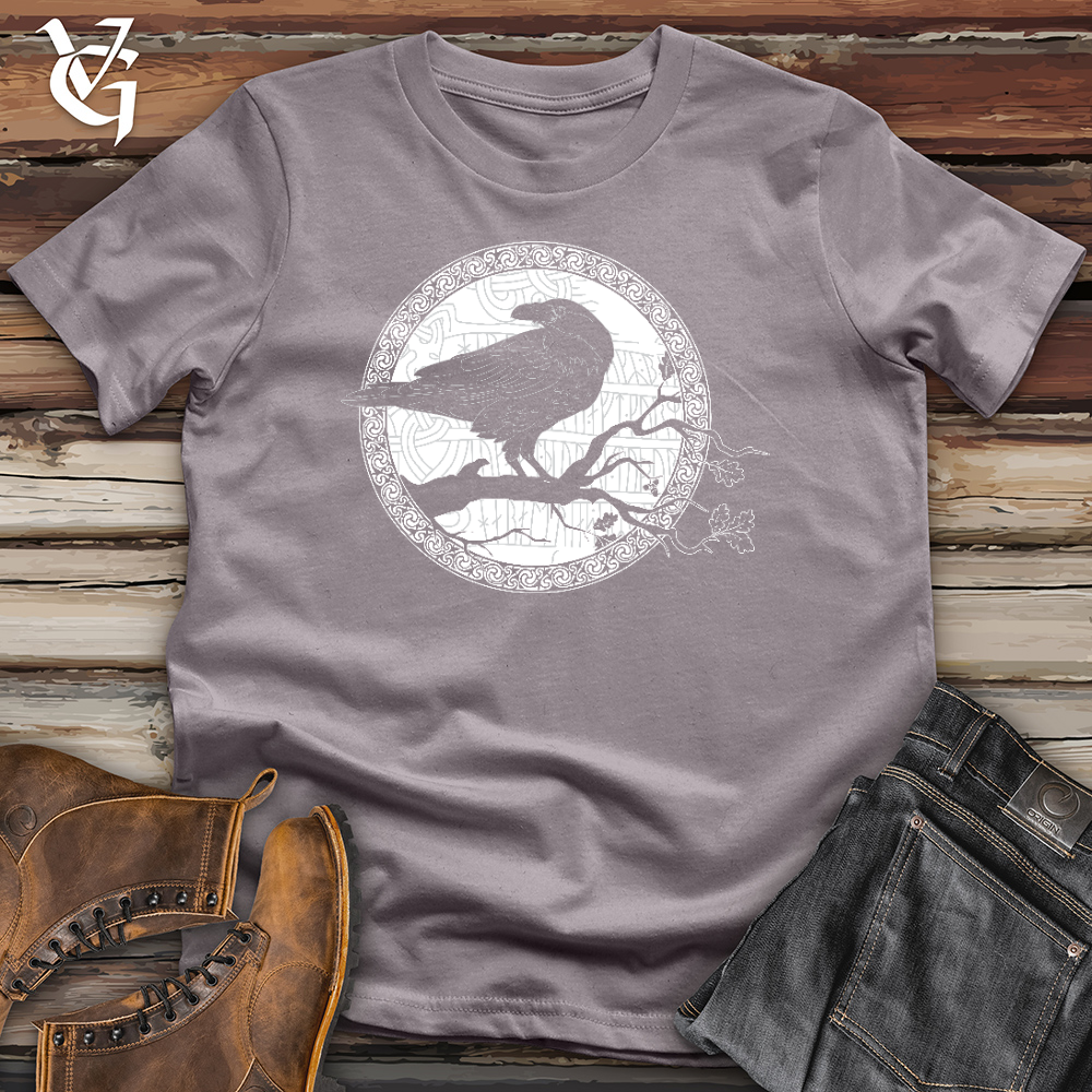 Viking Goods White Winter Raven Cotton Tee Storm / L