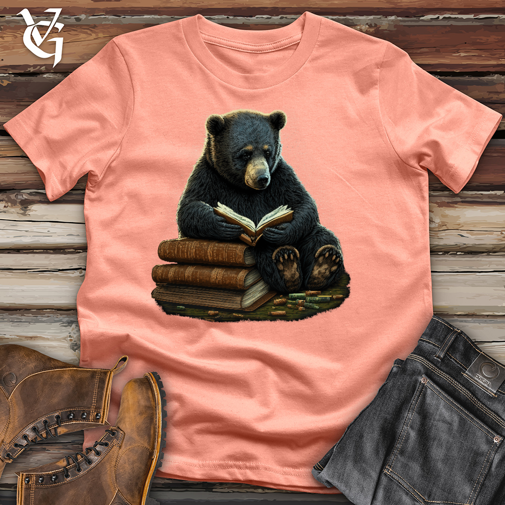 Viking Goods Studious Bear Cotton Tee Sunset / L