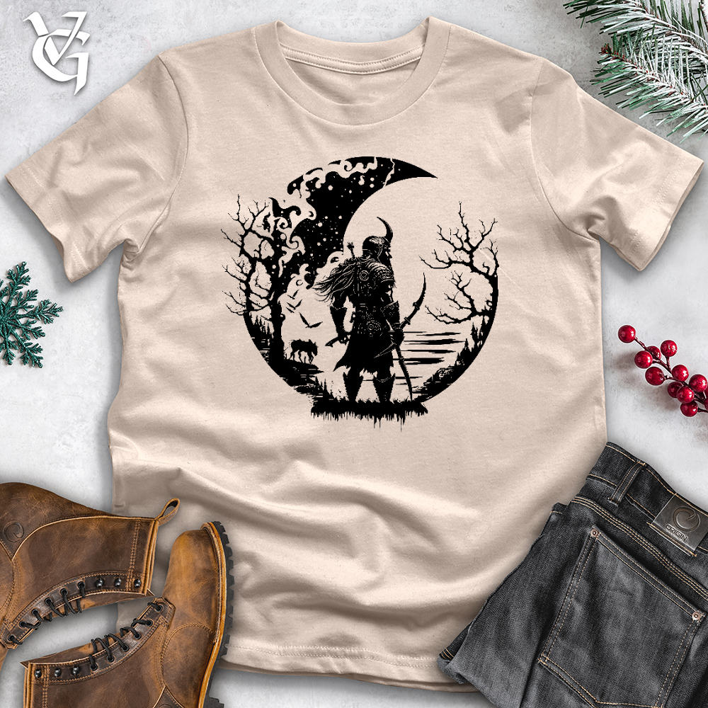 Viking Goods Celtic Moon Viking Warrior Cotton Tee Tan / L