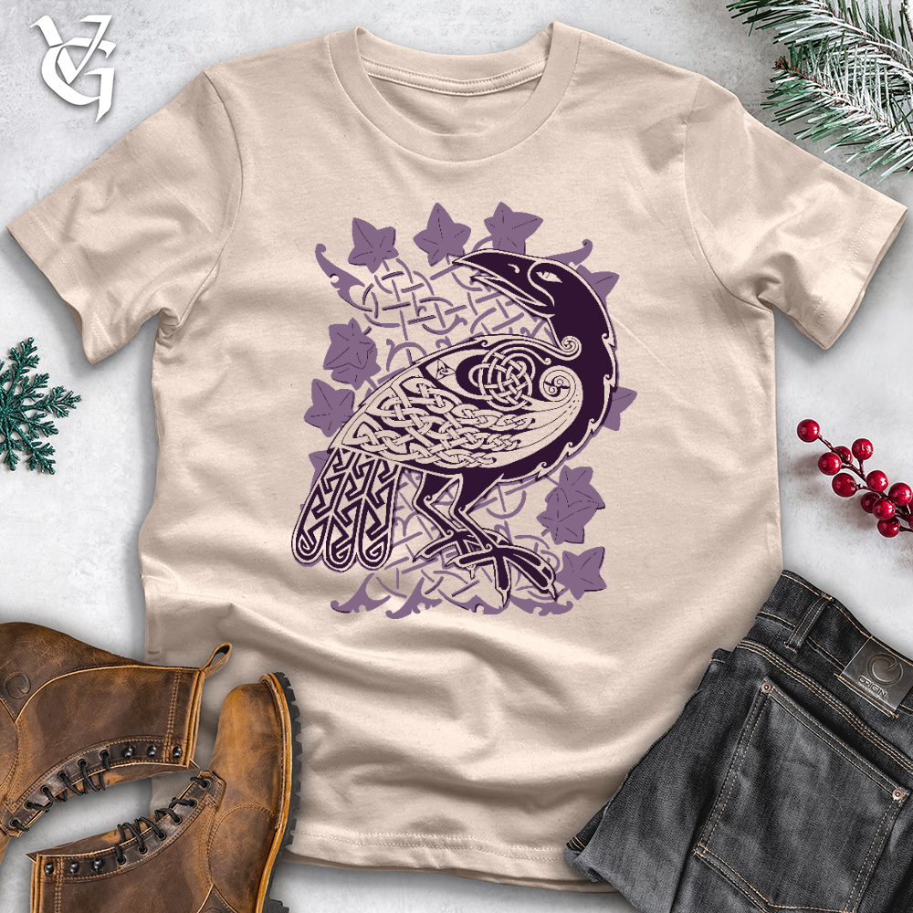 Viking Goods Celtic Raven Cotton Tee Tan / L