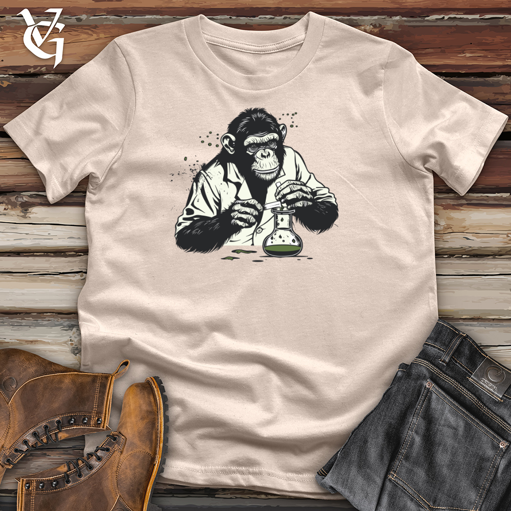 Viking Goods Chimp Chemist Genius Cotton Tee Tan / L
