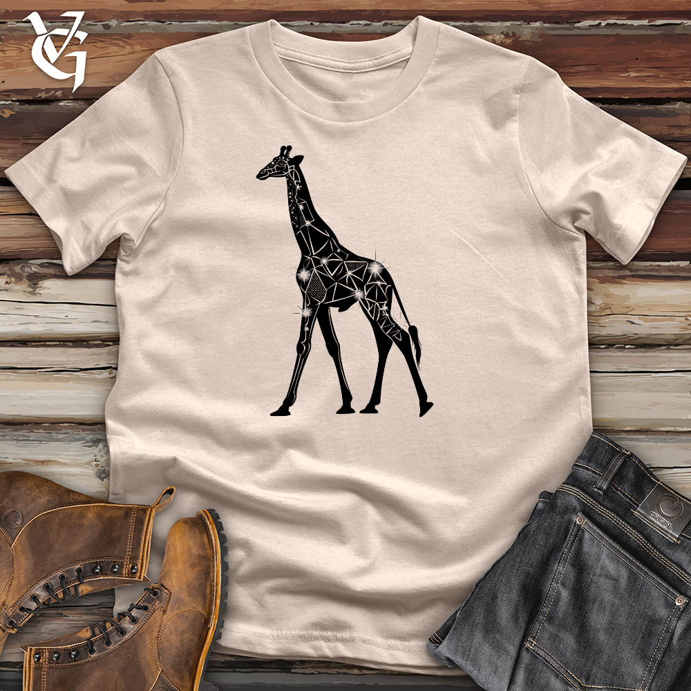 Viking Goods Giraffe Glamour Strut Cotton Tee Tan / L