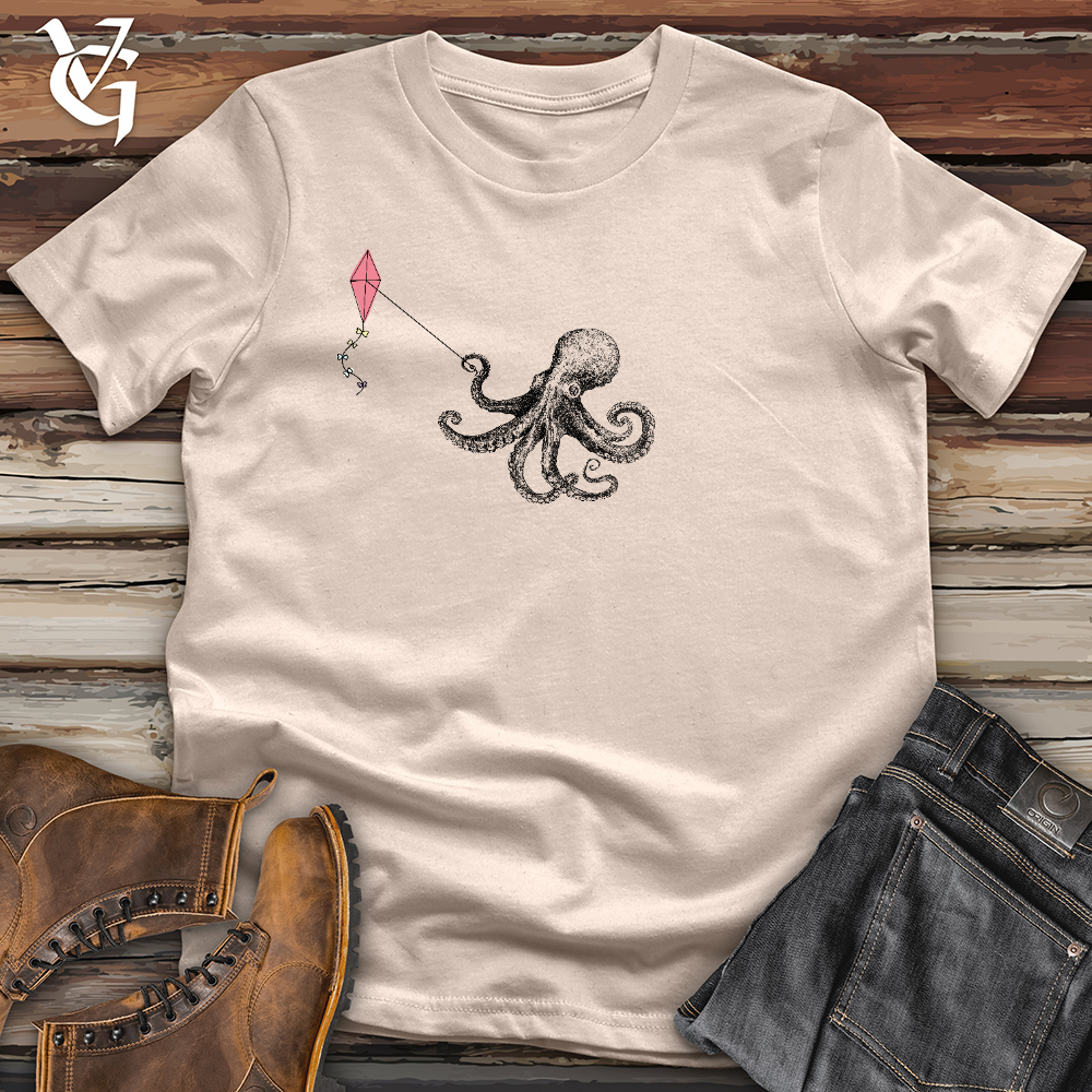 Viking Goods Octopus Flying Kyte Cotton Tee Tan / L