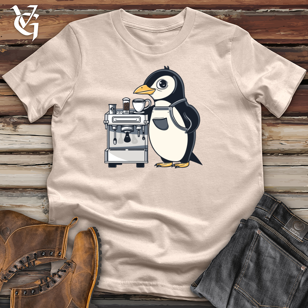 Viking Goods Puffin Coffee Connoisseur Cotton Tee Tan / L