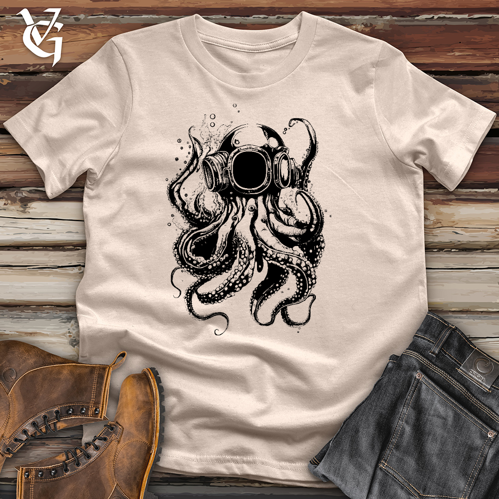 Viking Goods Scuba Octopus Cotton Tee Tan / L