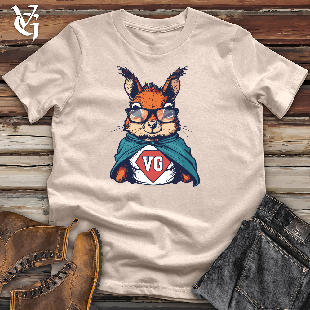 Viking Goods Squirrel Superhero Pose Cotton Tee Tan / L
