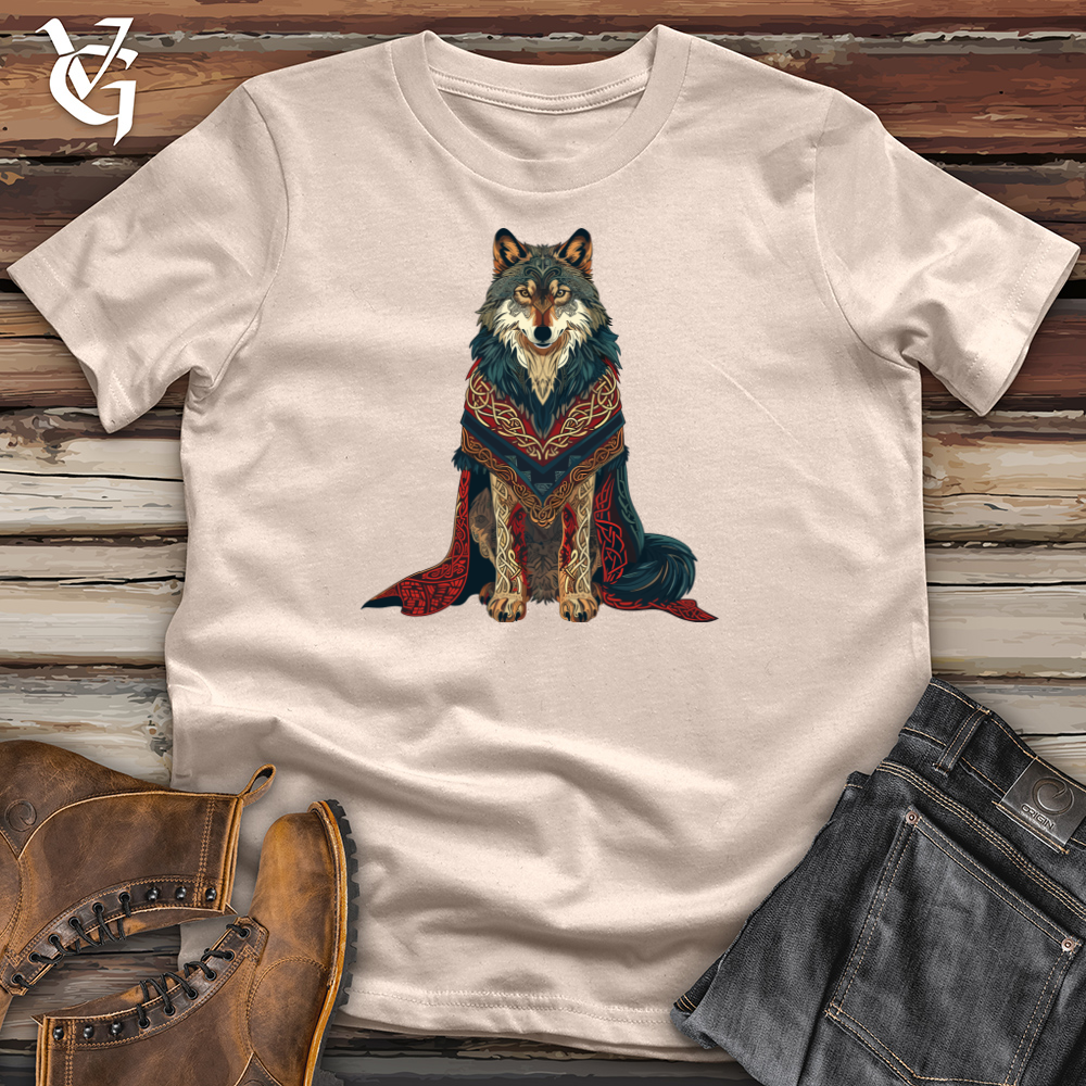 Viking Goods Tribal Wolf Majesty Cotton Tee Tan / L