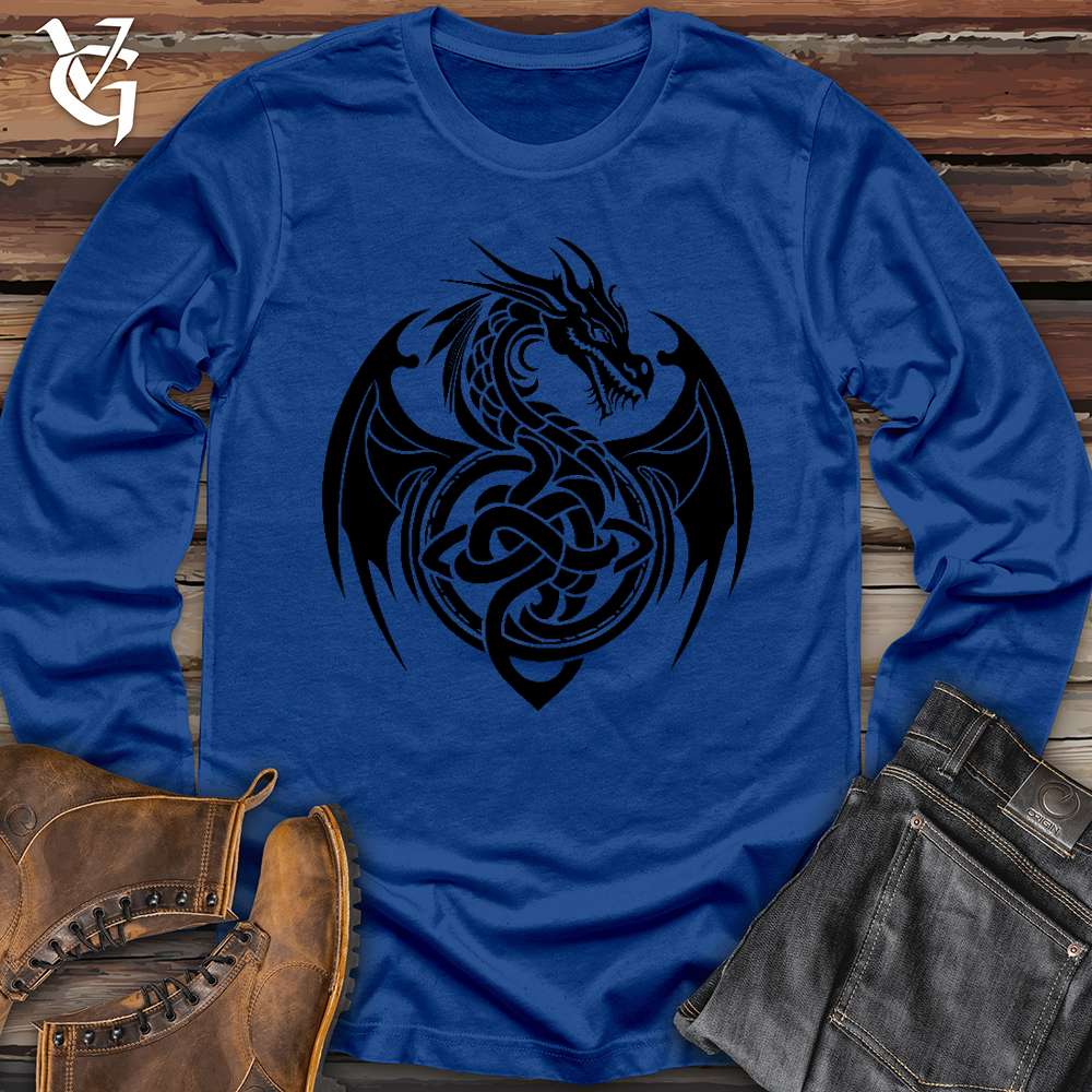 Viking Goods Celtic Rust Dragon Long Sleeve Ash / L