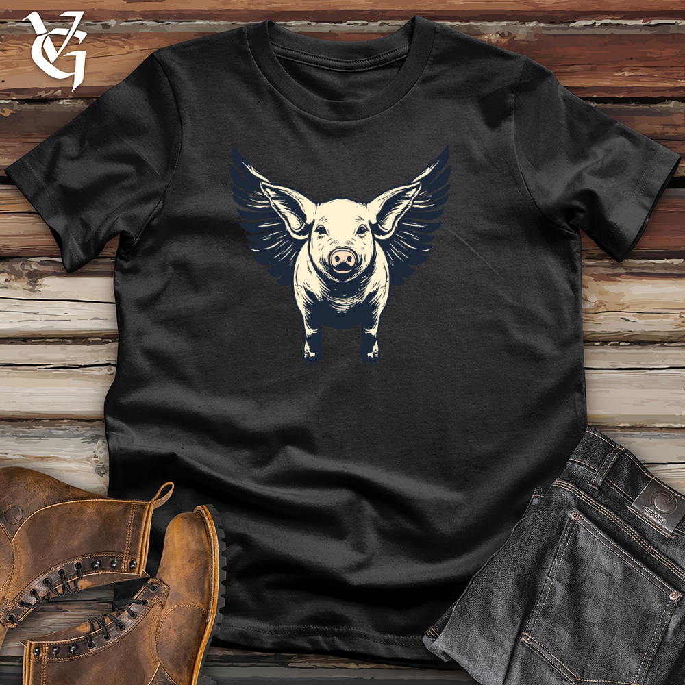 Viking Goods Vintage Winged Swine Cotton Tee