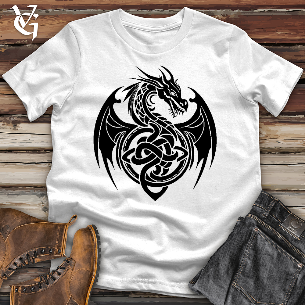 Viking Goods Celtic Rust Dragon Softstyle Tee White / L