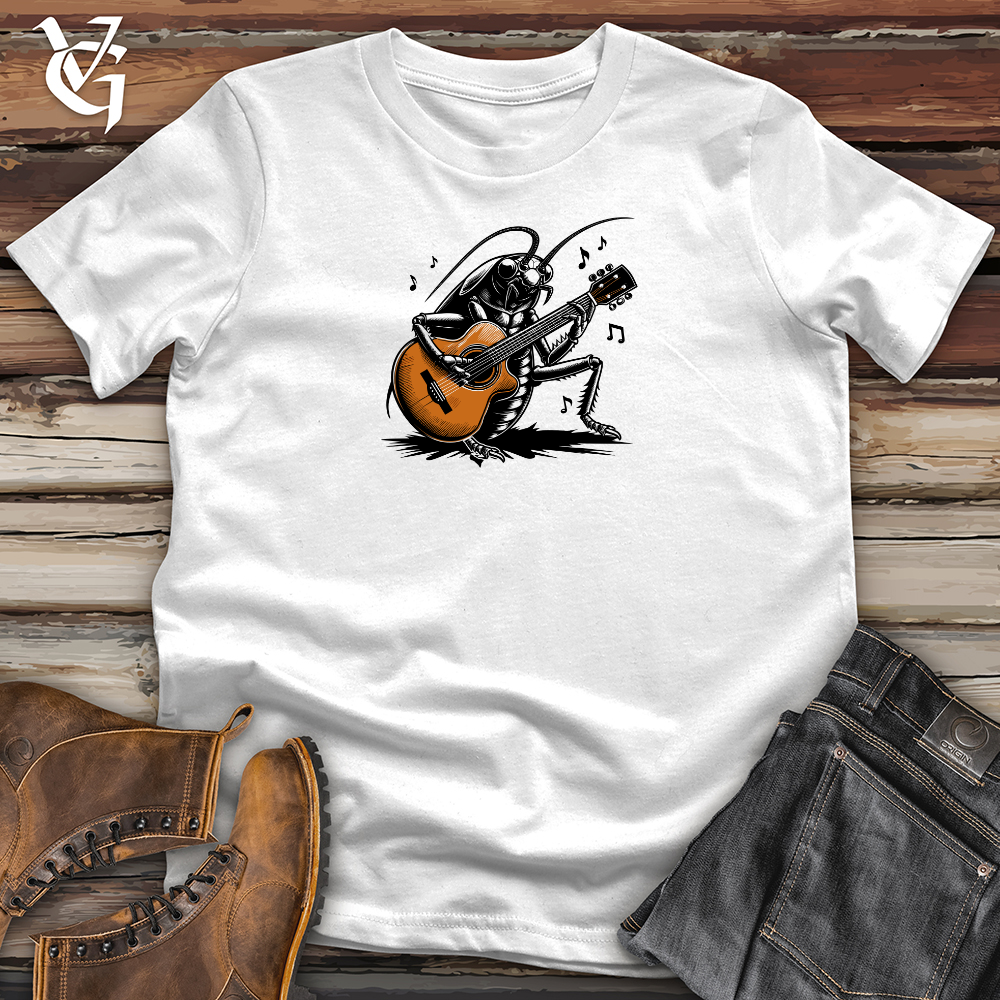 Viking Goods Cockroach Holding a Guitar Softstyle Tee White / L