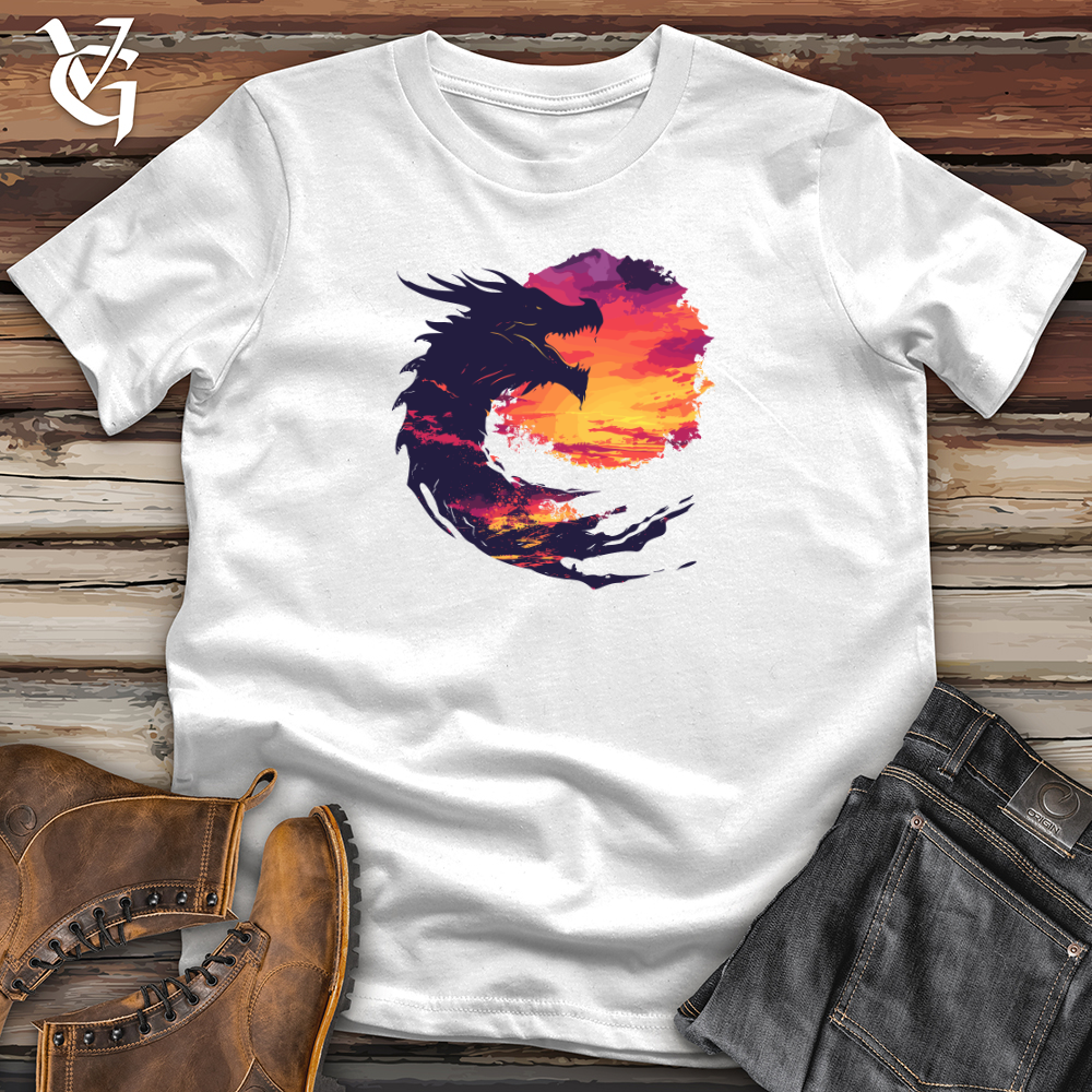 Viking Goods Dragon Sunset Roar Softstyle Tee White / L