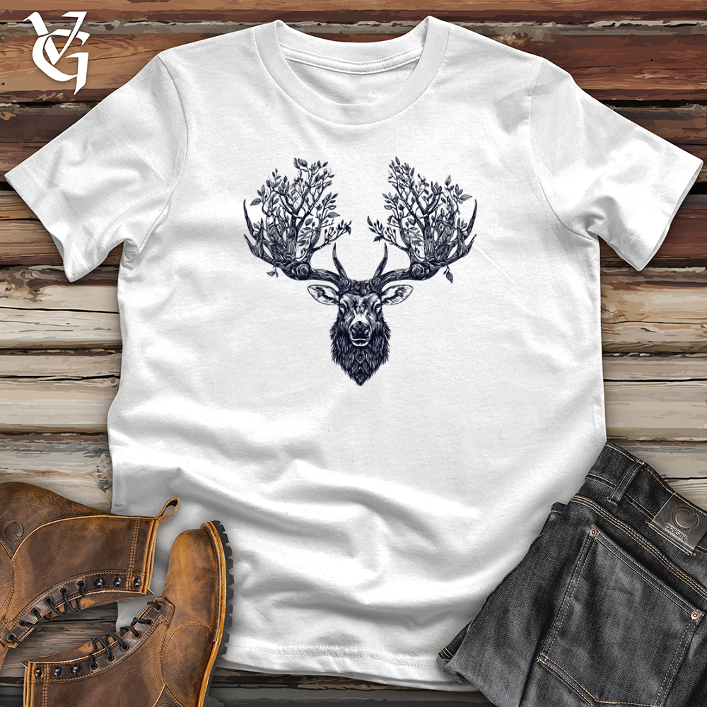 Viking Goods Enchanted Forest Stag Softstyle Tee White / L
