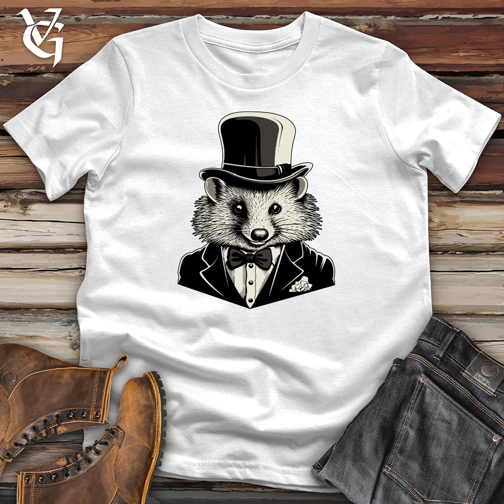 Viking Goods Gentleman Raccoon Dapper Softstyle Tee White / L