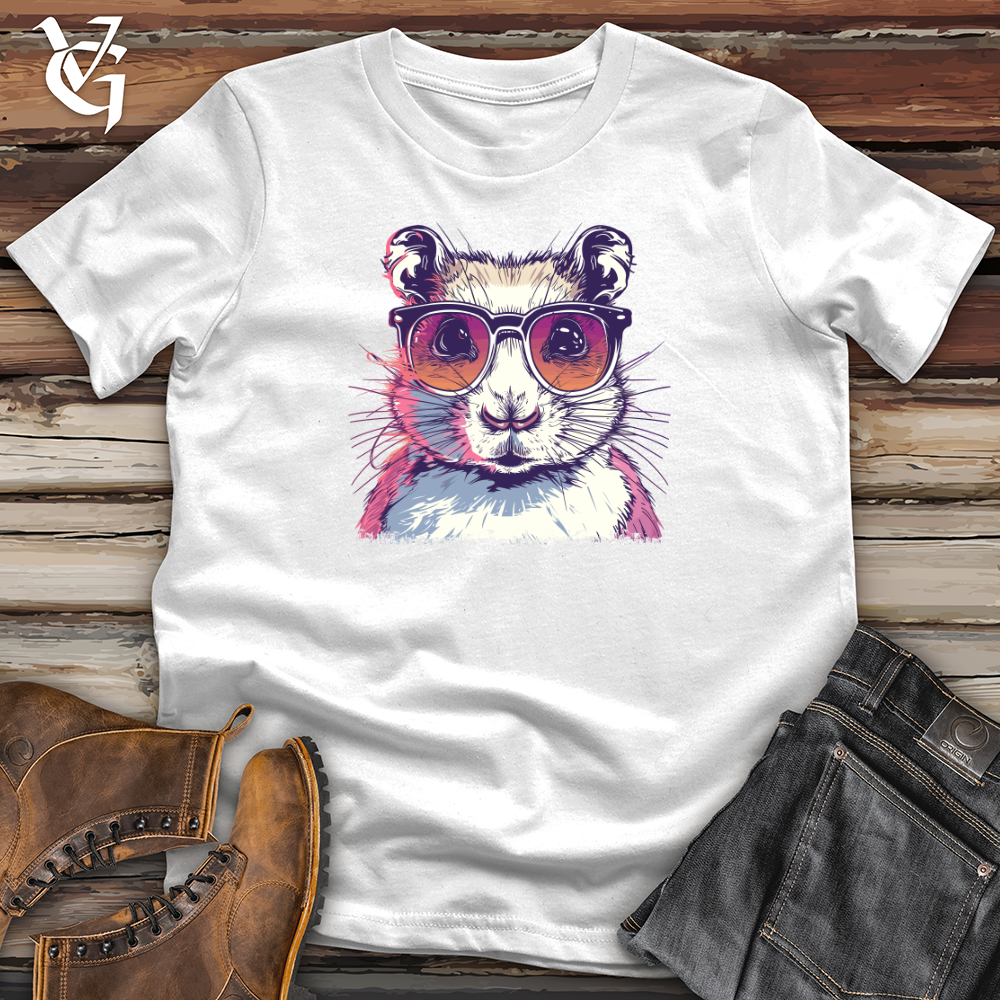 Viking Goods Hipster Ferret Shades Softstyle Tee White / L