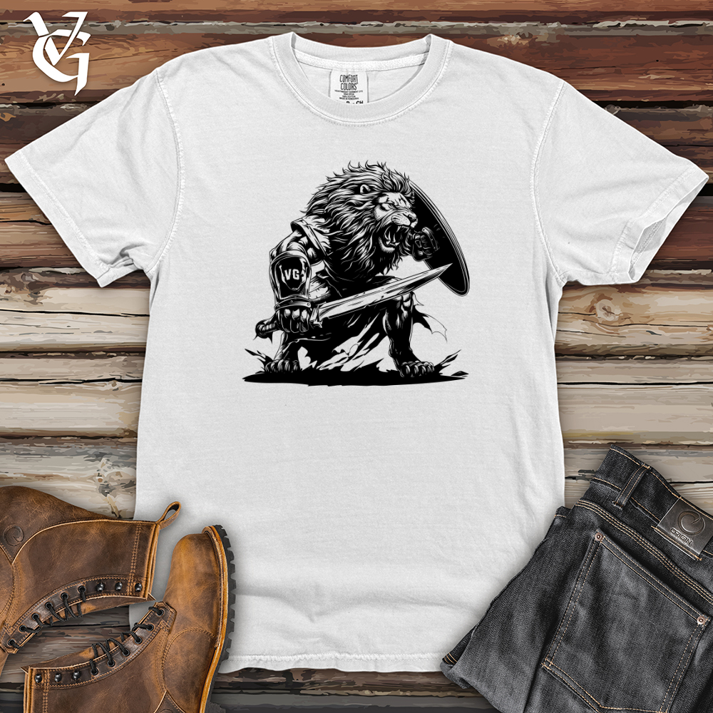 Viking Goods Lion Warrior Battle Heavy Cotton Comfort Colors Tee White / L