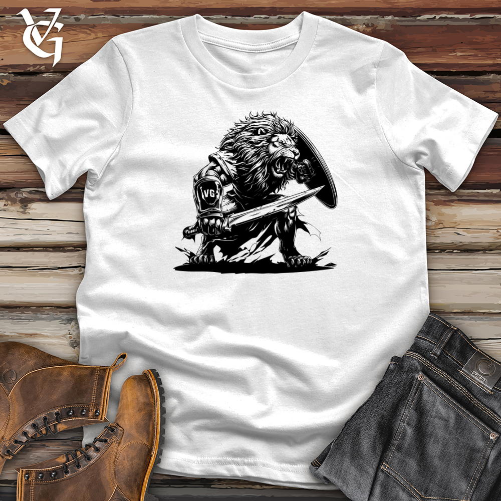 Viking Goods Lion Warrior Battle Softstyle Tee White / L