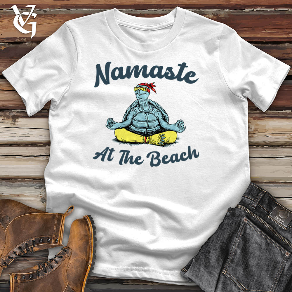 Viking Goods Namaste At The Beach Softstyle Tee White / L