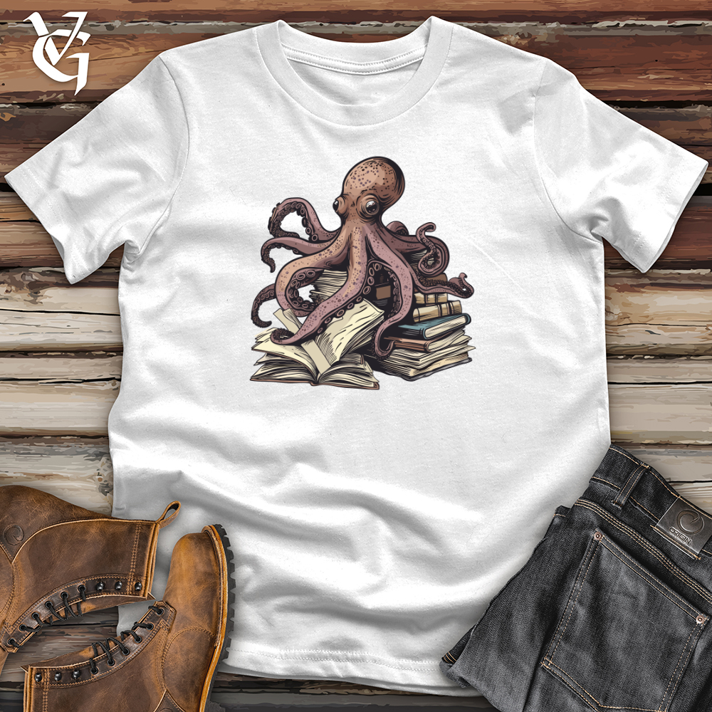 Viking Goods Octopus Book Wisdom Softstyle Tee White / L