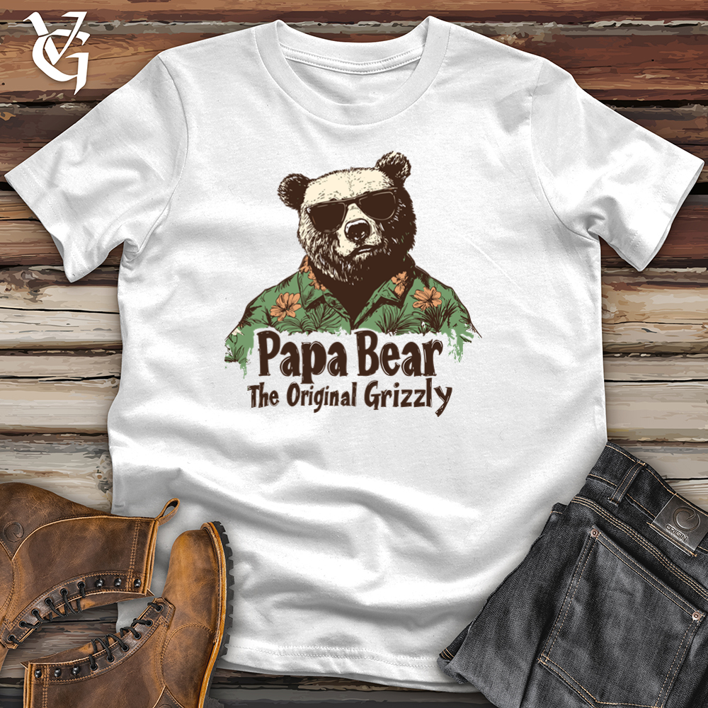 Viking Goods Papa Bear Grizzly Softstyle Tee White / L