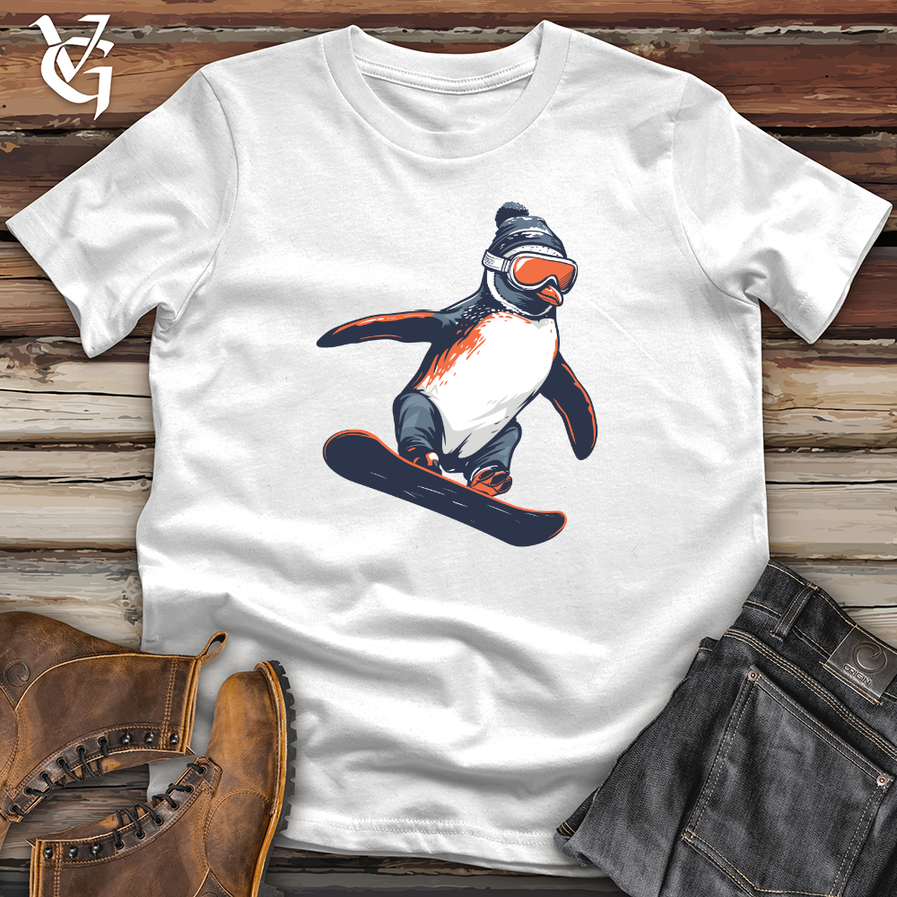 Viking Goods Penguin Snowboard Thrill Softstyle Tee White / L