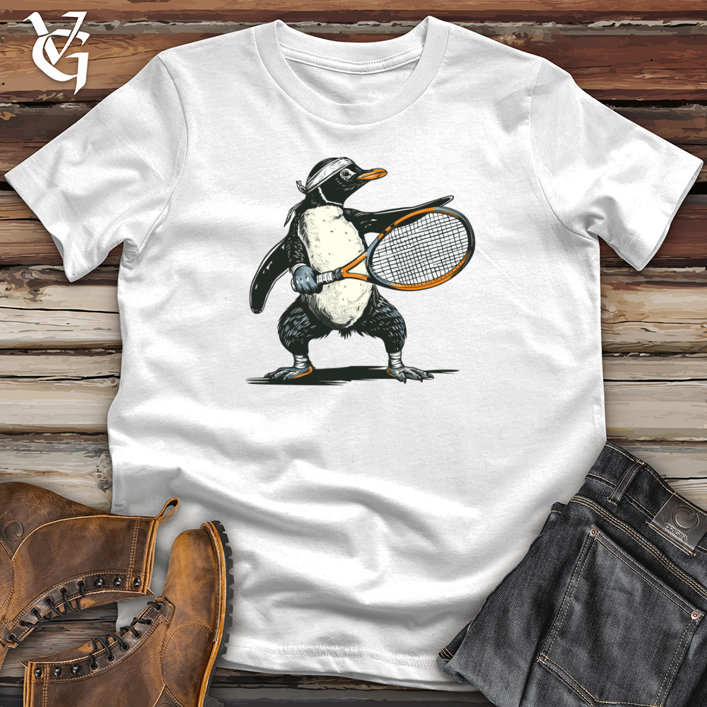 Viking Goods Penguin Tennis Player Softstyle Tee White / L