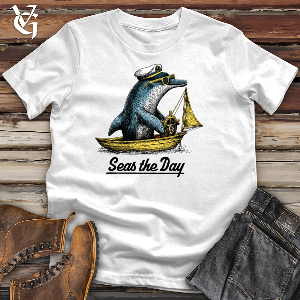 Viking Goods Seas the Day Whale Softstyle Tee White / L