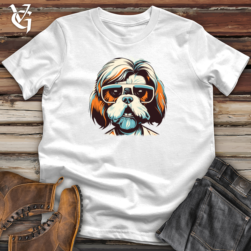 Viking Goods Shih Tzu Stylish Spectacles Softstyle Tee White / L