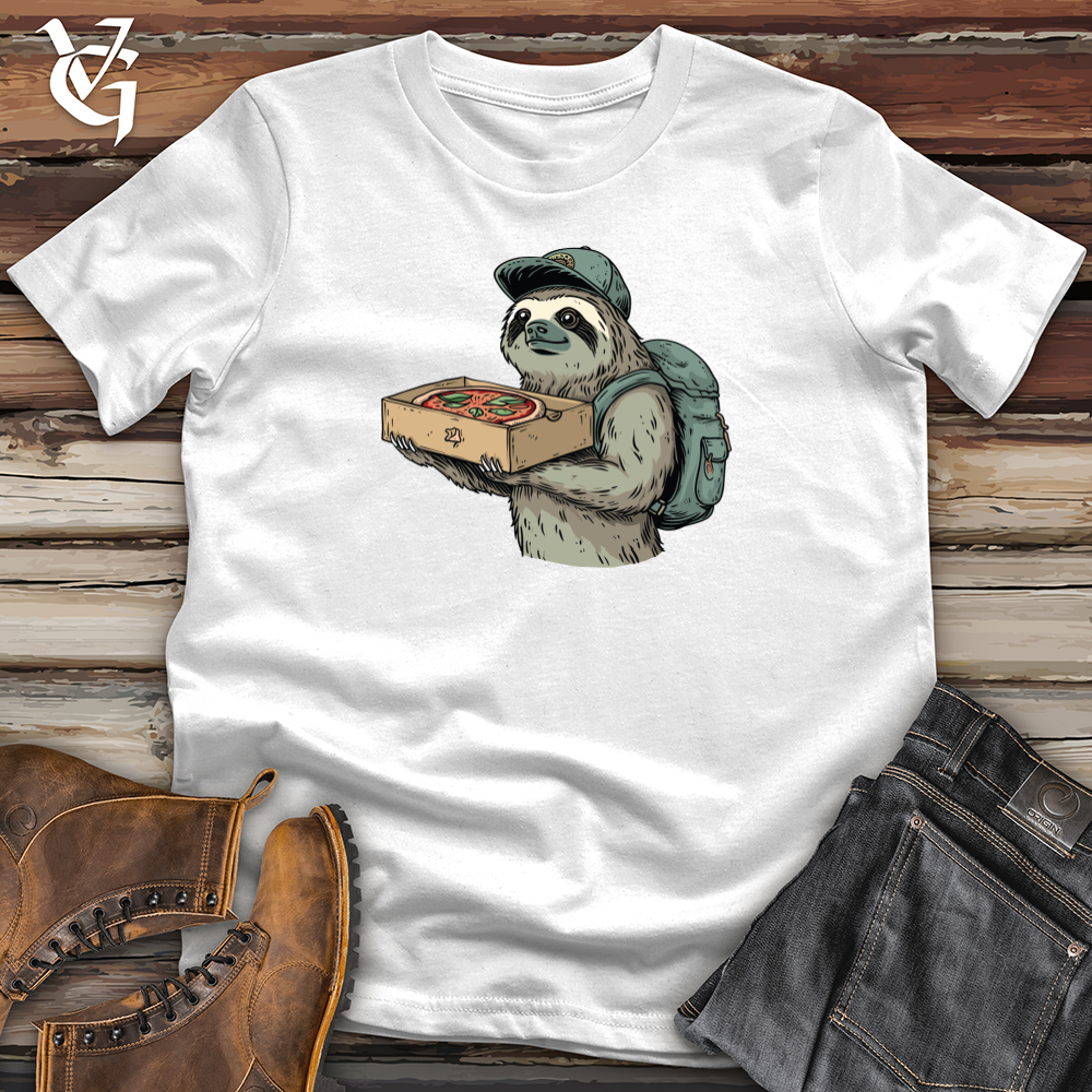 Viking Goods Sloth Pizza Delivery Softstyle Tee White / L