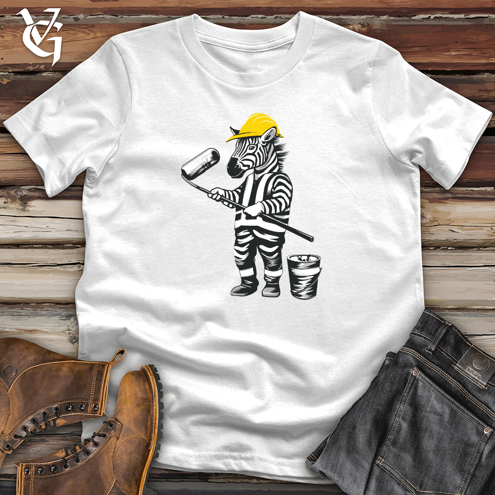 Viking Goods Zebra Builder Brush Softstyle Tee White / L