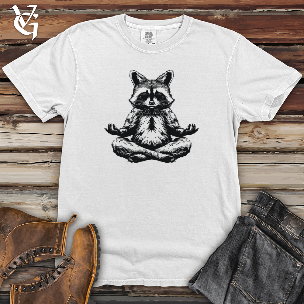 Viking Goods Zen Raccoon Harmony  Heavy Cotton Comfort Colors Tee White / L